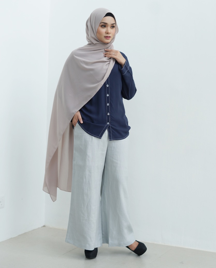 Cotton Pant Grey with Back Pocket – HOURI