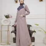 Dusty Peach Full Front Open Abaya